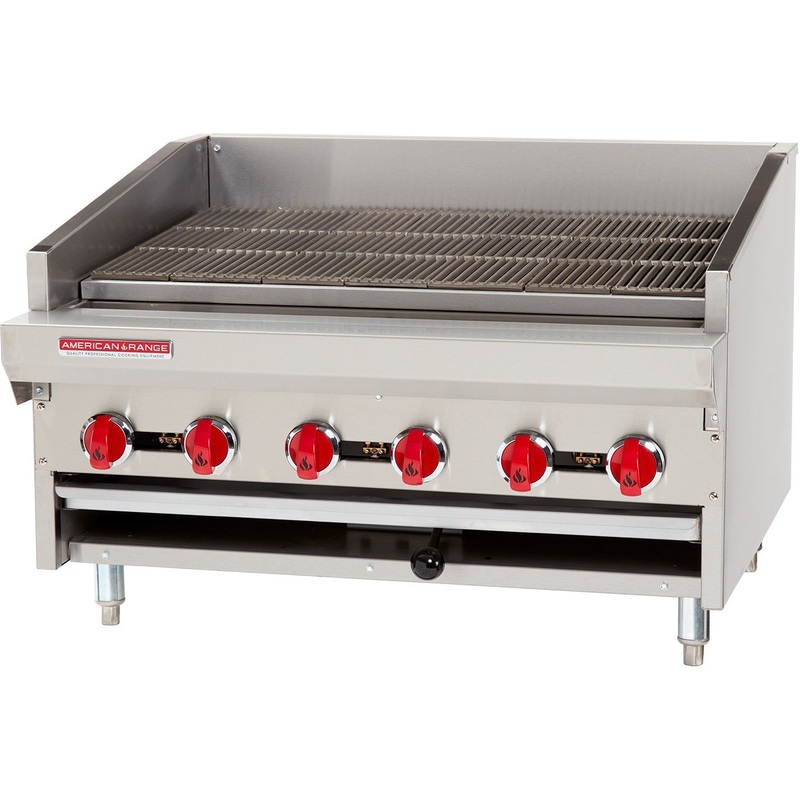 American Range - 36" Stainless Steel Adjustable Top Radiant Char Broiler - ADJ-36