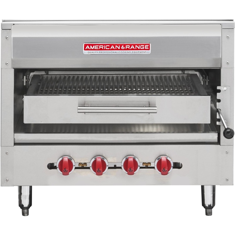 American Range - 36" Stainless Steel Countertop Over-Fired Infrared Broiler - AGBU-1