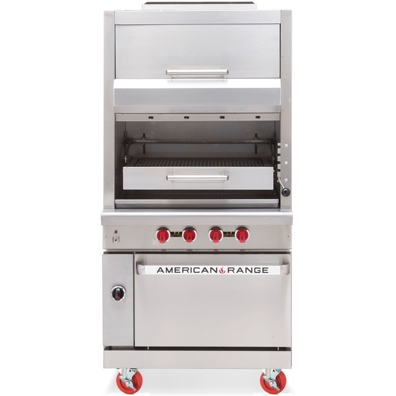 American Range - 36" Stainless Steel Infrared Broiler with Lower and Upper Ovens - AGBU-WO-4