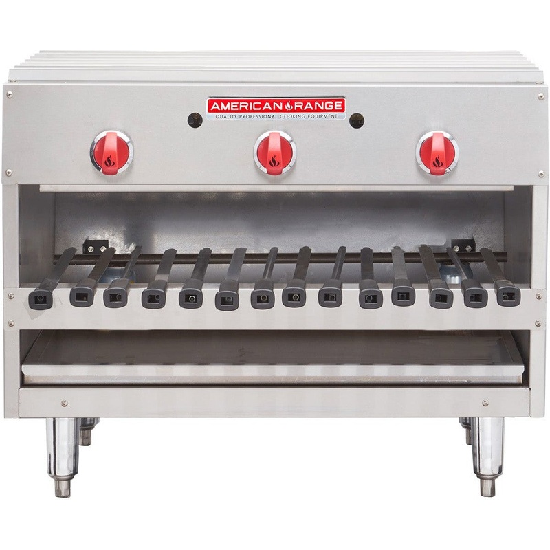 American Range - 48" Stainless Steel Infrared Brazil Overfired Broilers - AROB-48
