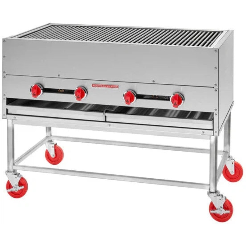 American Range - 48" Stainless Steel Stand For Horizontal Chicken Broilers Stand - HESS-4836