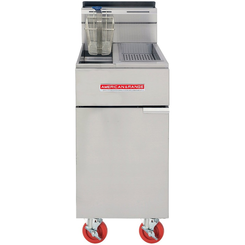 American Range - 7.75" Stainless Steel Restaurant Range Fryers - AF-25
