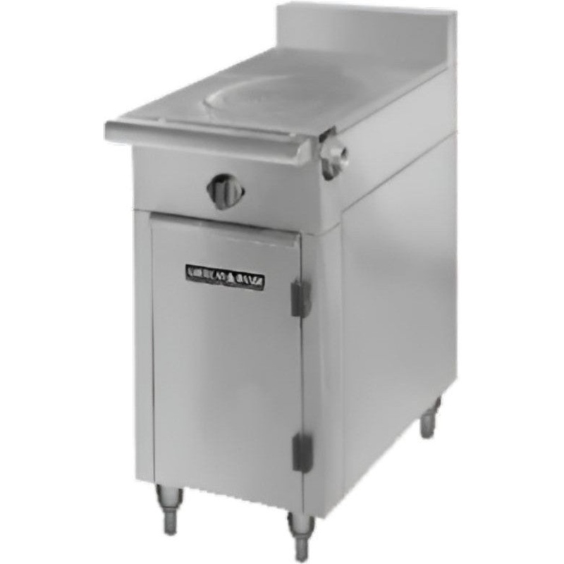 American Range - 17" Stainless Steel Medallion Professional Heavy Duty Range, 2 Open Burners With Modular Top - HD17-1FT-M