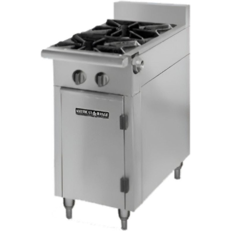 American Range - 17" Stainless Steel Medallion Professional Heavy Duty Range Gas With Modular Top - HD17-2-M