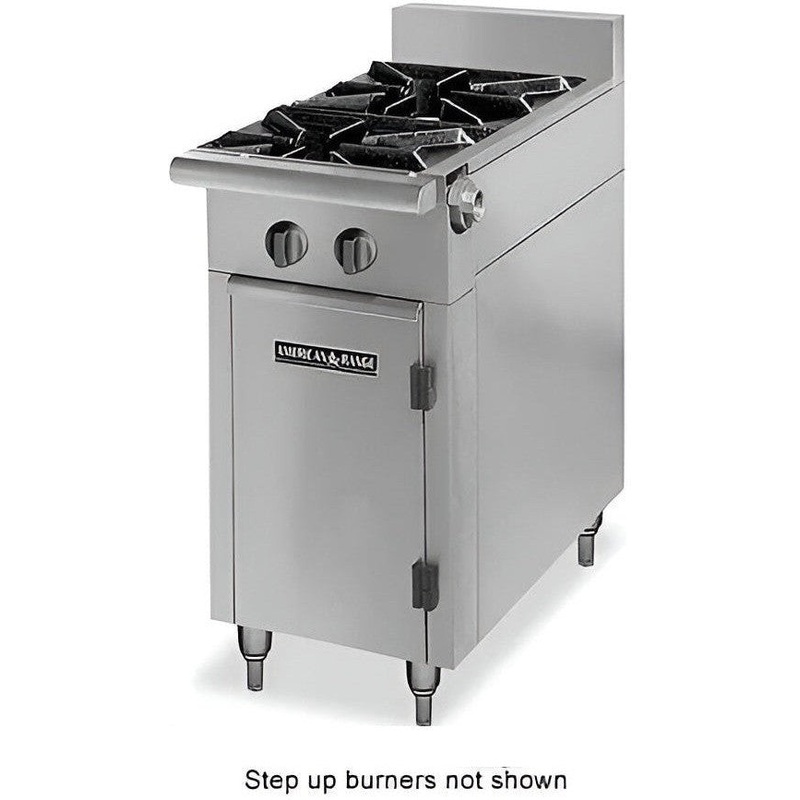 American Range - 17" Stainless Steel Medallion Professional Heavy Duty Range Gas With Step-Up Modular Top - HD17-2SU-M