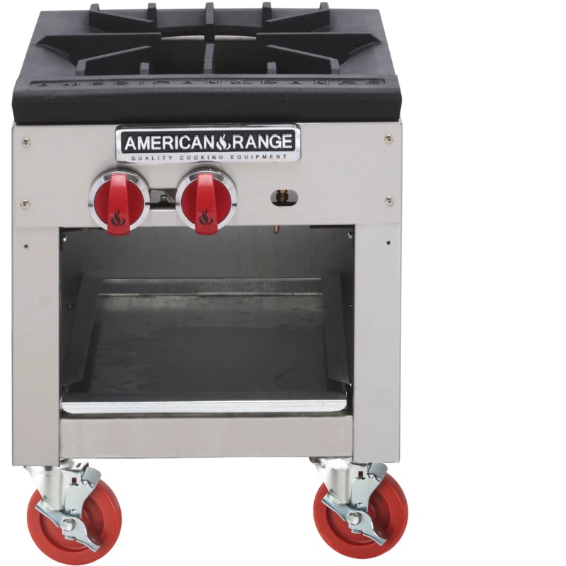 American Range - 18" Stainless Steel Medallion Professional Heavy Duty Range, With Storage Base - HD18-18VG-O