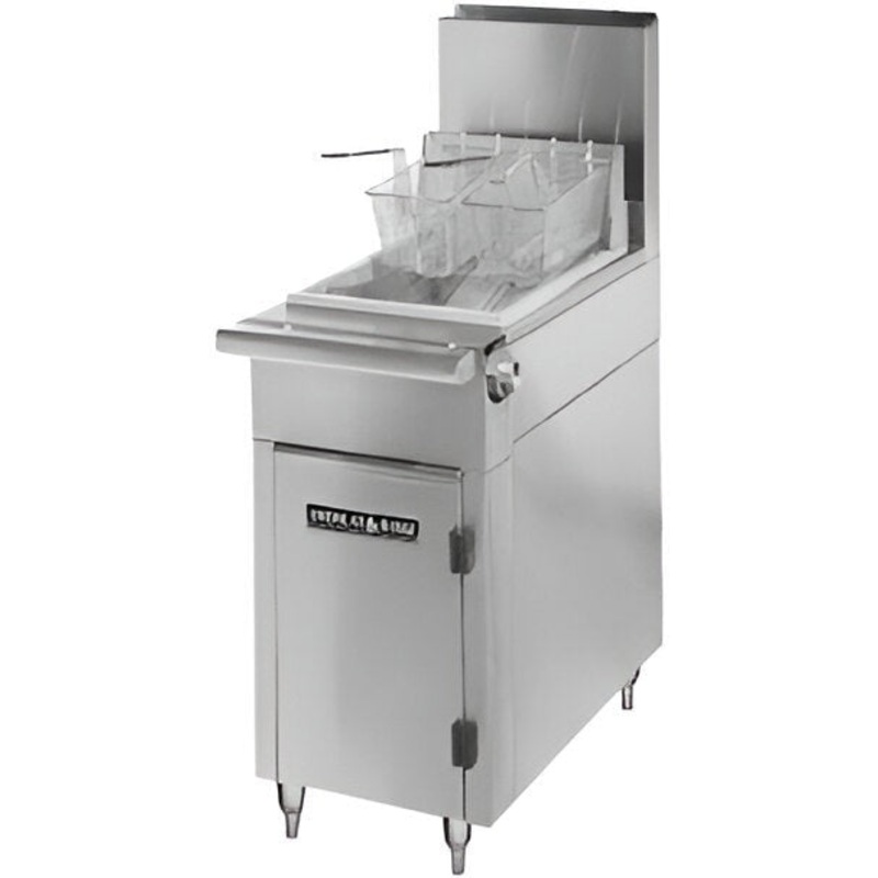 American Range - 34" Stainless Steel (1) 50 Lb Gas Fryers With 4 Tubes - HD17-50F
