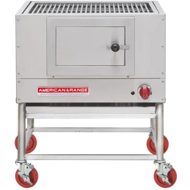 American Range - 36" Stainless Steel Stand For Wood Fired Broiler with Log Lighter - QESS-36