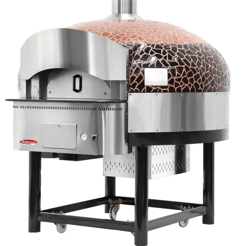 Bakemax - 83.6" Stainless Steel Gas Rotating Pizza Oven - BMSPO02