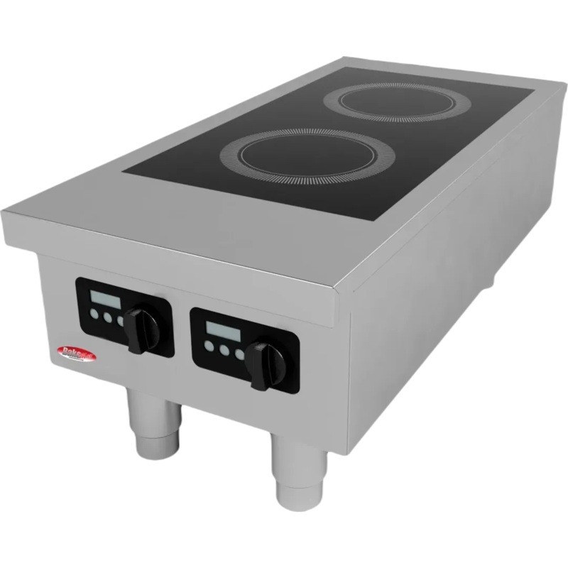 Bakemax - Stainless Steel Countertop 2 Burner Induction Cooker - BMPLS7IND010