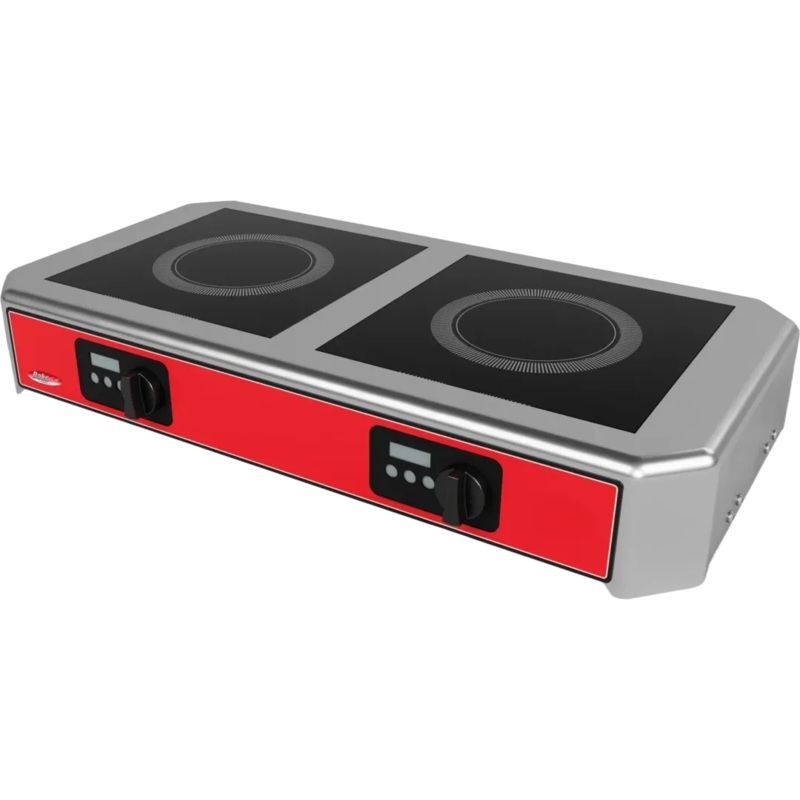 Bakemax - Stainless Steel Mini Stovetop Electric 2 Burner Induction Cooker - BMSIND020