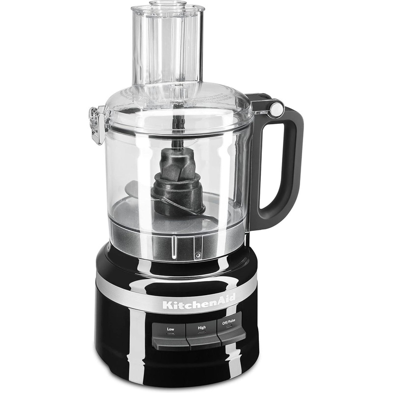 KitchenAid - 7 Cup Onyx Black Easy Store Food Processor - KFP0718OB
