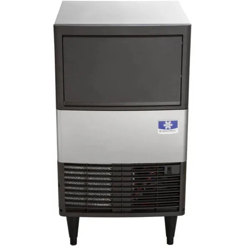 Manitowoc - 115V Volt Grounded Power Cord 19.69" Air Cooled Undercounter Dice Cube Ice Machine with 31 lbs Bin - UDE0065A-161B