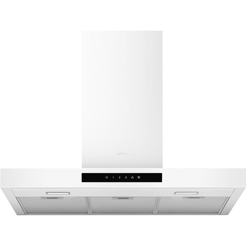 Smeg - 30" Flat T-Shape Universal Brushed Hood, Matte White | 600 CFM - KBTU30MW