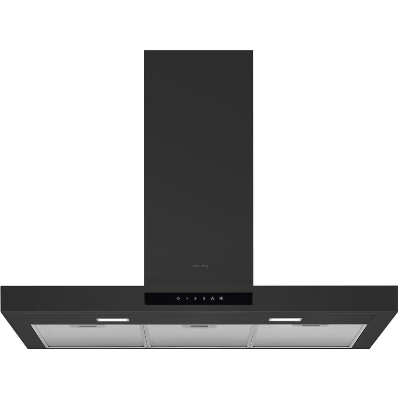 Smeg - 36" Flat T-Shape Universal Brushed Hood, Anthracite | 600 CFM - KBTU36AN
