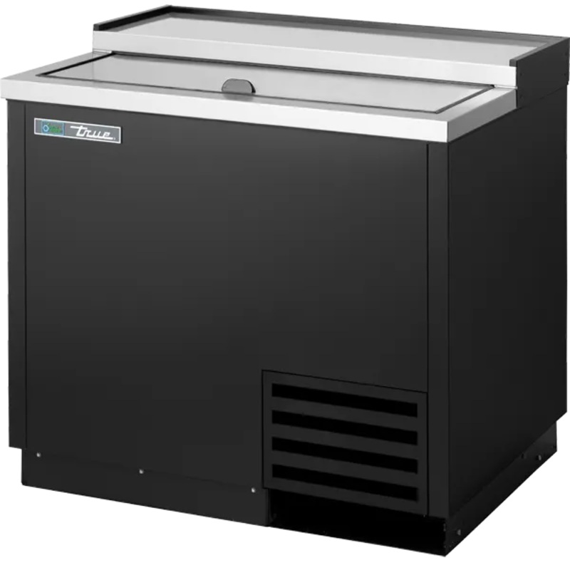 TRUE - 36" Solid Slide Lid Glass and Plate Chiller/Froster with Hydrocarbon Refrigerant - T-36-GC-HC