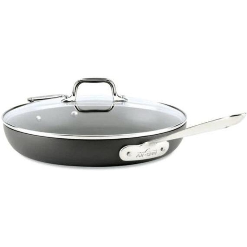 All-Clad - HA1 12" Aluminum Non-Stick Frypan with Lid - E1139474