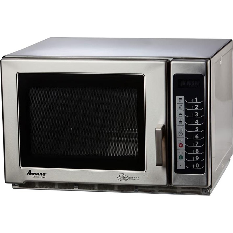 Amana - 2100W Medium Duty Stainless Steel Commercial Microwave Oven - RFS21TS