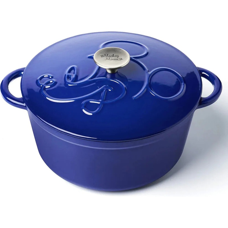 Meyer - 20 cm Blue Disney Home Bon Voyage Enameled Cast Iron Casserole - 48960-C