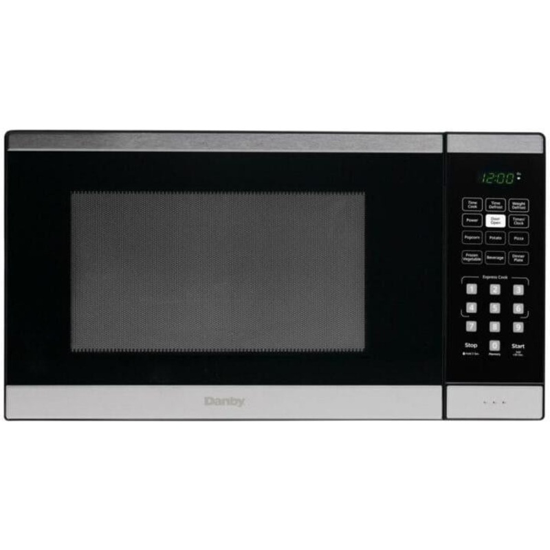 Danby - 0.9 cu.ft. Stainless Steel & Black Countertop Microwave - DBMW0925BBS