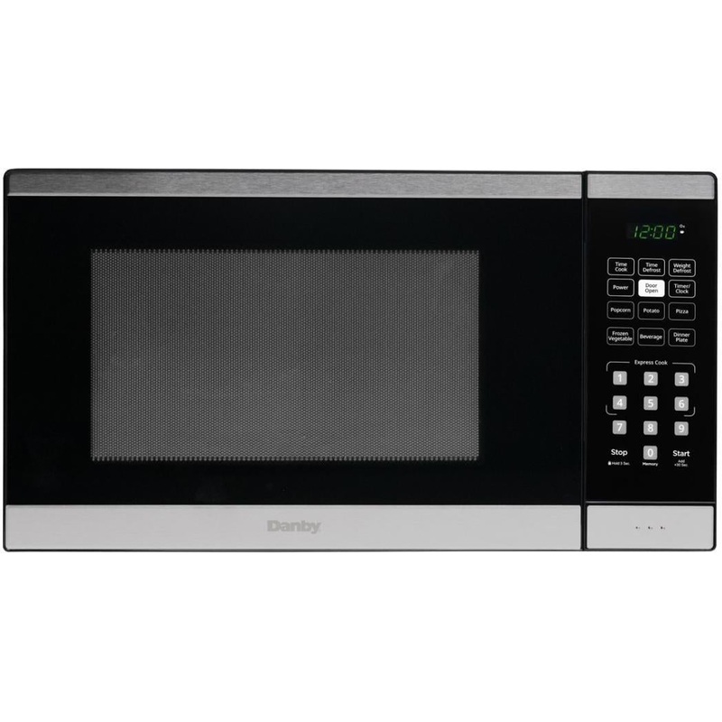 Danby - 1.1 cu.ft. Black & Stainless Steel Countertop Microwave - DBMW1126BBS
