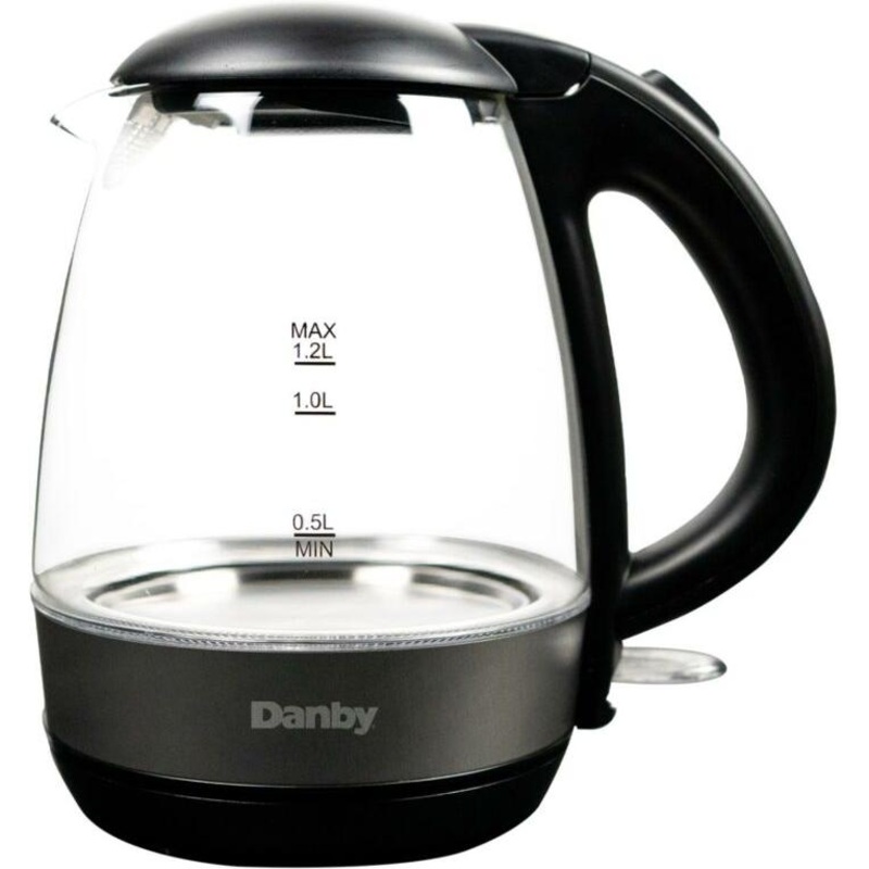 Danby - 1.2 L Black Anti-Slip Bottom Glass Kettle - DBKT12013BD11