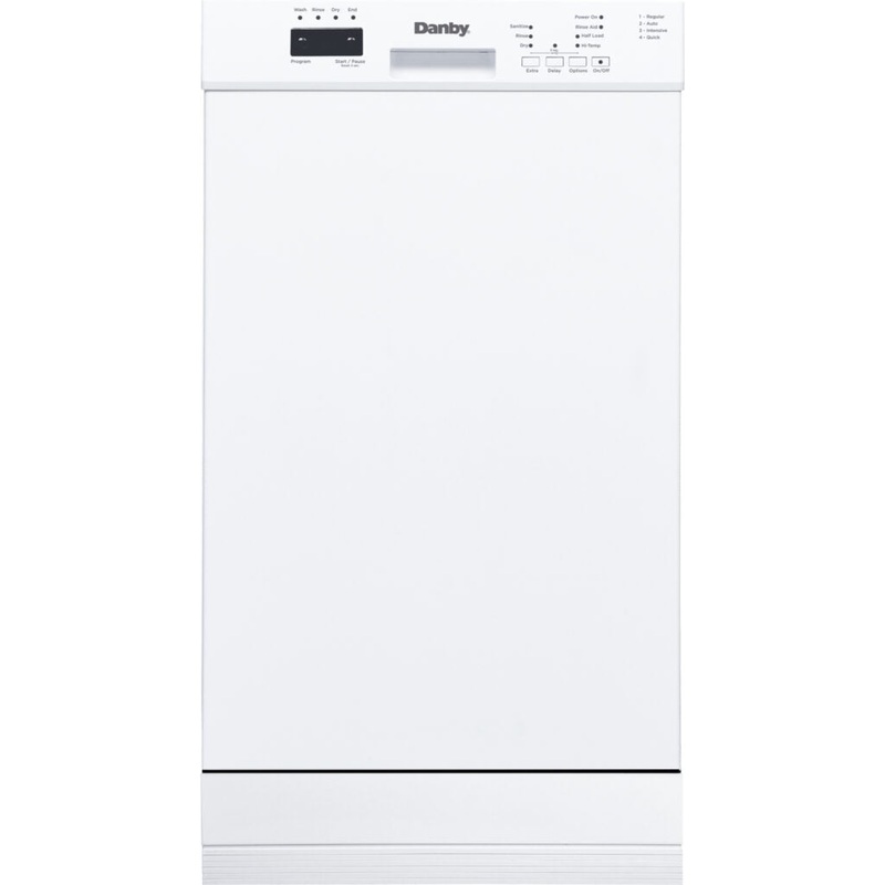 Danby - 18 Wide Built-In Dishwasher In White - DDW18D1EW