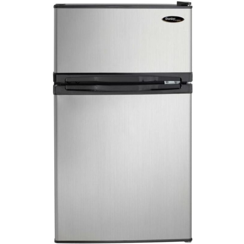 Danby - Designer 3.1 cu. ft. 2-Door Stainless Steel Compact Fridge - DCR031B1BSLDD