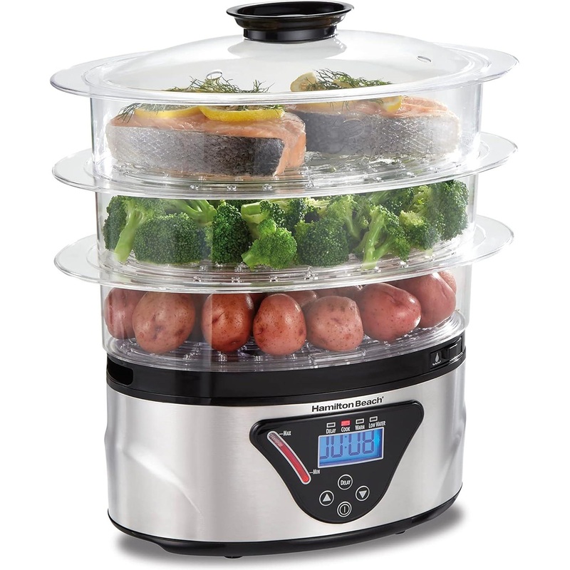 Hamilton Beach - 3-Tier Digital Electric Food Steamer - 37545