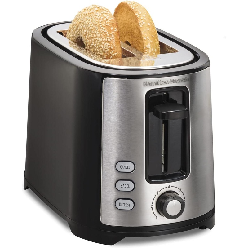 Hamilton Beach - 7.5" Black Extra-Wide Slot 2-Slice Toaster - 22633V