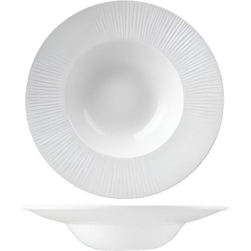Churchill - Bamboo 9.4" Super Vitrified Wide Rim Bowl, Pack of 12 - WHBALWBM1