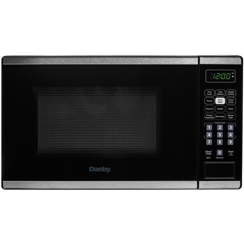Danby - 0.7 cu.ft. Black & Stainless Steel Countertop Microwave - DBMW0722BBS