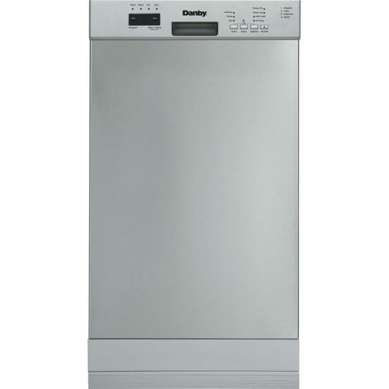 Danby - 18 Wide Built-In Dishwasher In Stainless Steel - DDW18D1ESS