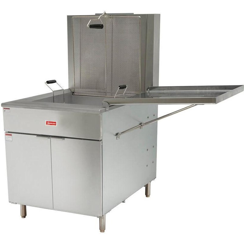 Omcan - 125 lbs Oil Capacity Natural Gas Donut/Funnel Cake Deep Fryer - 49101