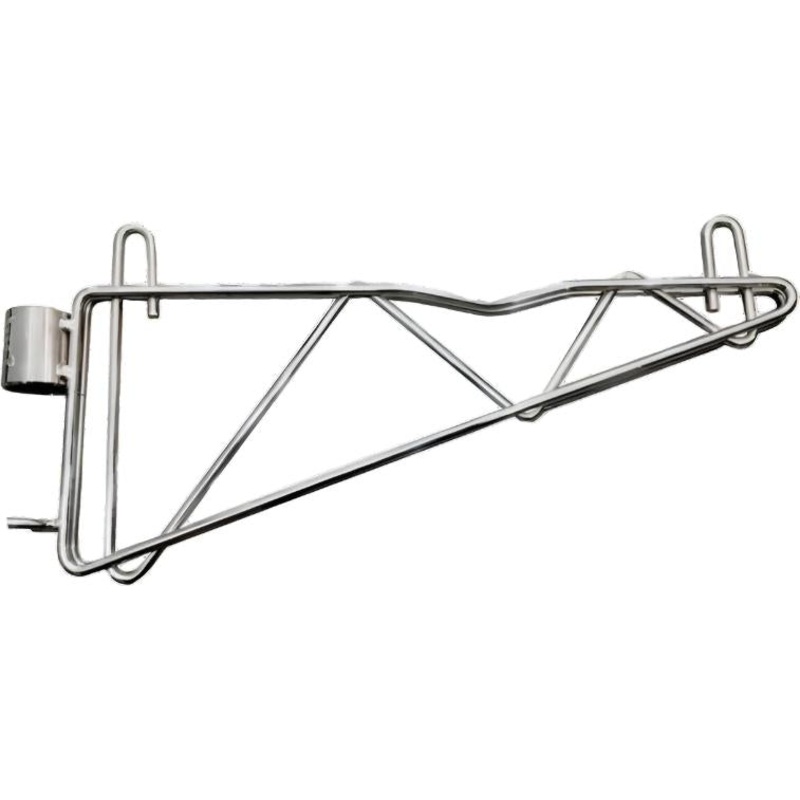 Omcan - 14" Single Chrome Post Bracket, Pack of 8 - 48733