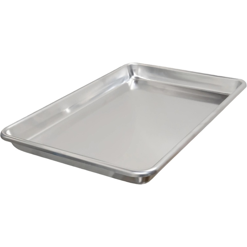 Omcan - 18" x 26" x 2.25" 12-Gauge Heavy-duty Aluminum Baking/Roasting Pan, Pack of 3 - 81208