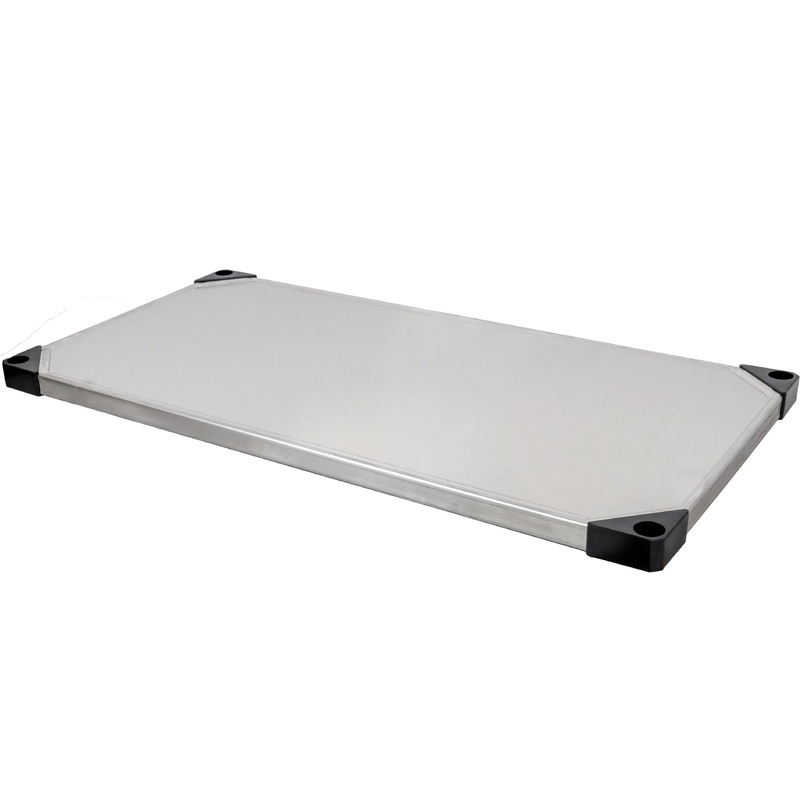 Omcan - 18 x 60 Stainless Steel Solid Shelf for Chrome Racks - 49136