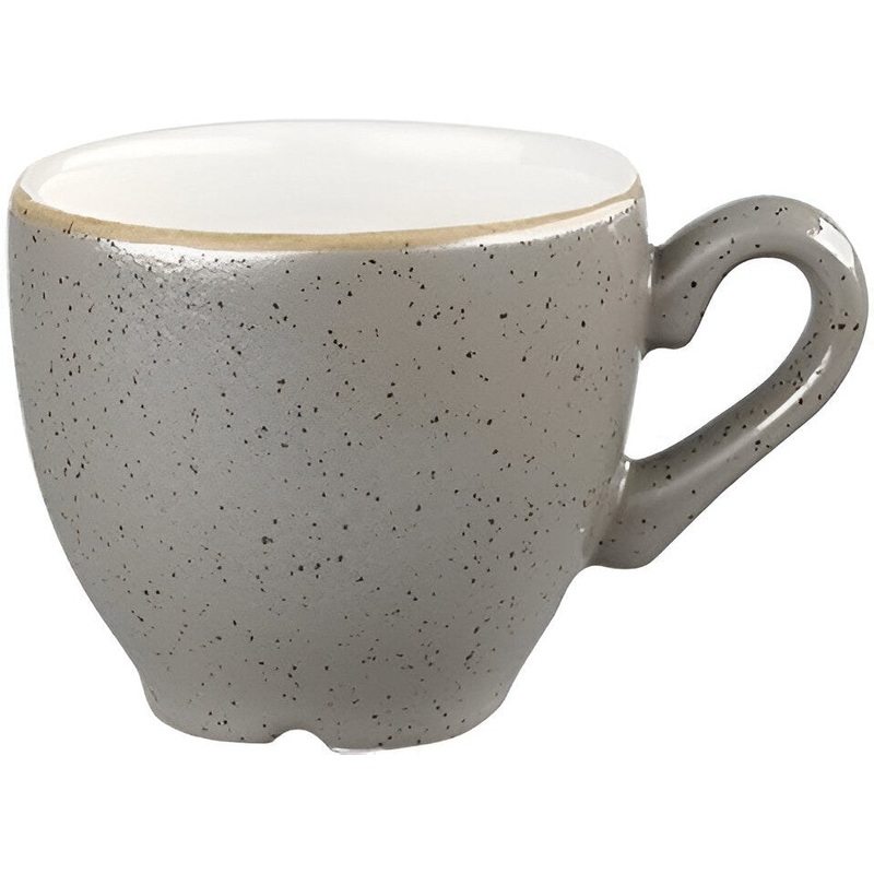Churchill - 2.5" Super Vitrified Stonecast Peppercorn Grey Espresso Cup, Pack of 12 - SPGSCEB91