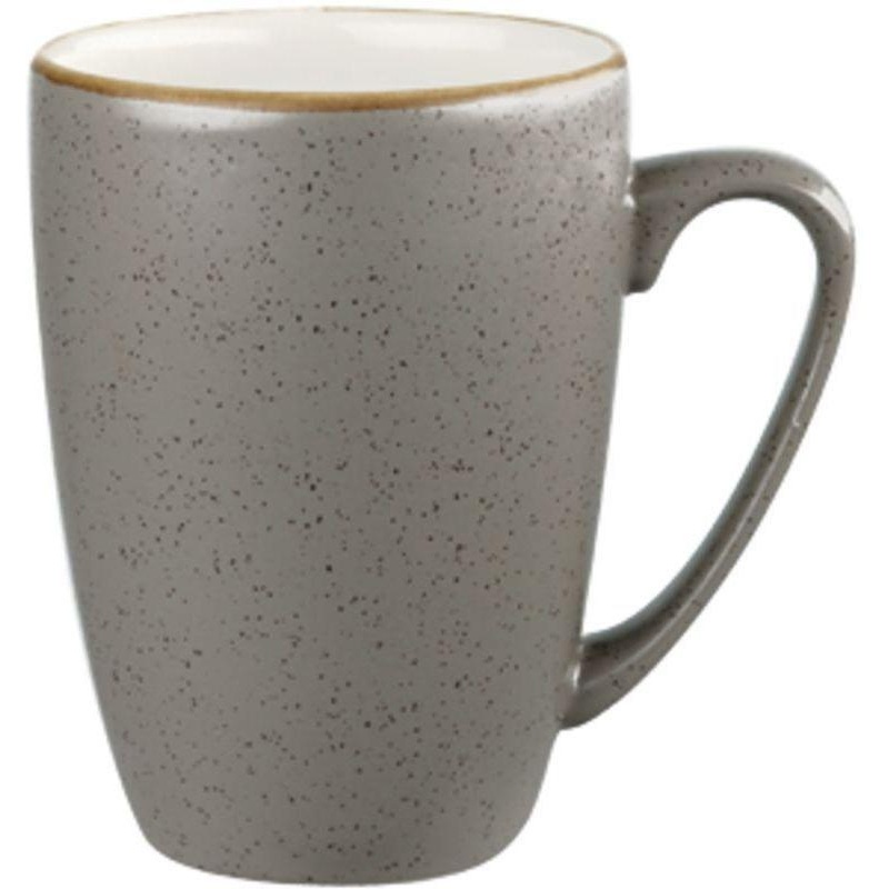 Churchill - 3.1" Super Vitrified Stonecast Peppercorn Grey Mug, Pack of 12 - SPGSVM121