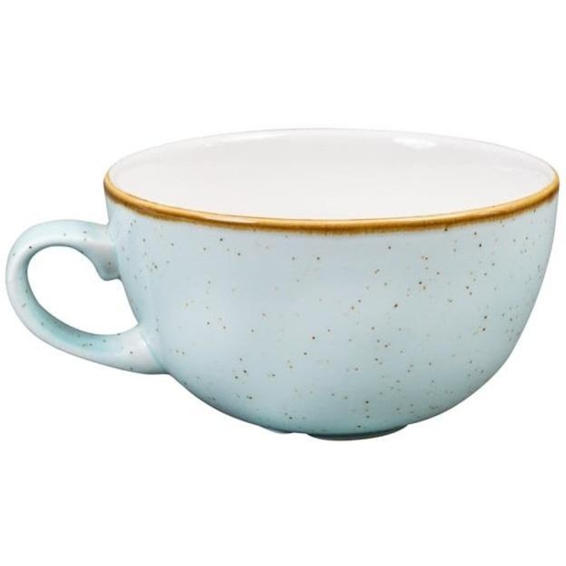 Churchill - 4.3" Super Vitrified Stonecast Duck Egg Blue Cappuccino Cup, Pack of 6 - SDESCB401