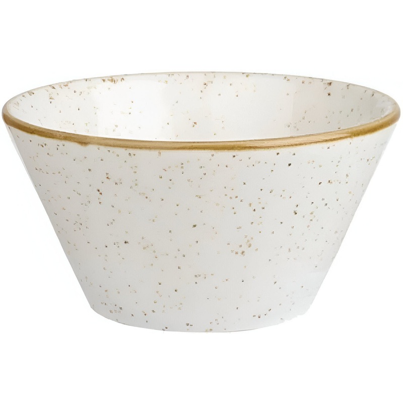 Churchill - 4.7" x 2.5" Super Vitrified Stonecast  Barley White Zest Snack Bowl, Pack of 12 - SWHSZE121