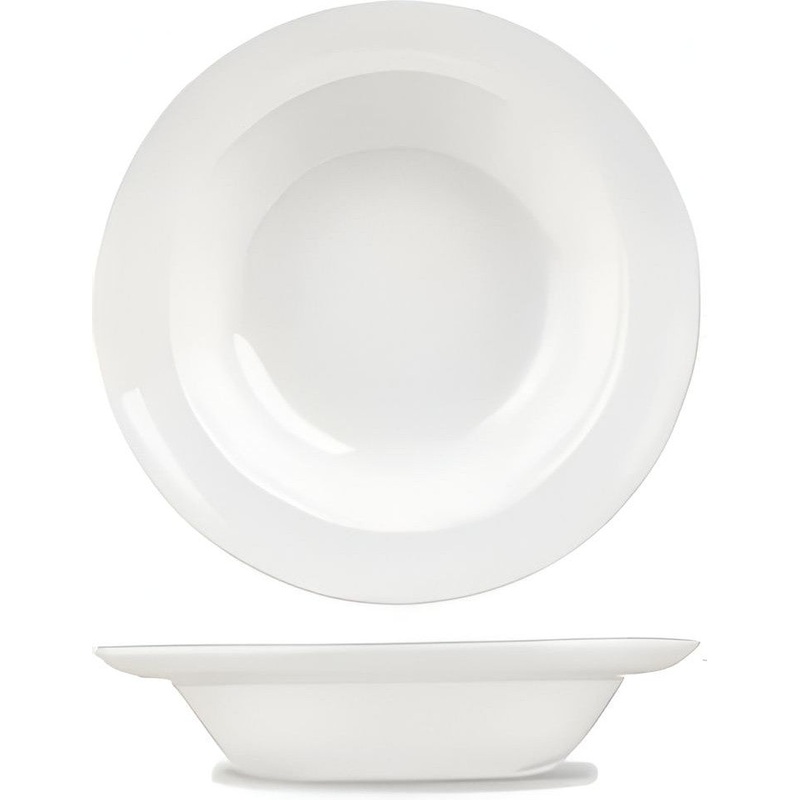Churchill - 6.25" Super Vitrified White Rimmed Fruit Bowl, Pack of 24 - WHSR1