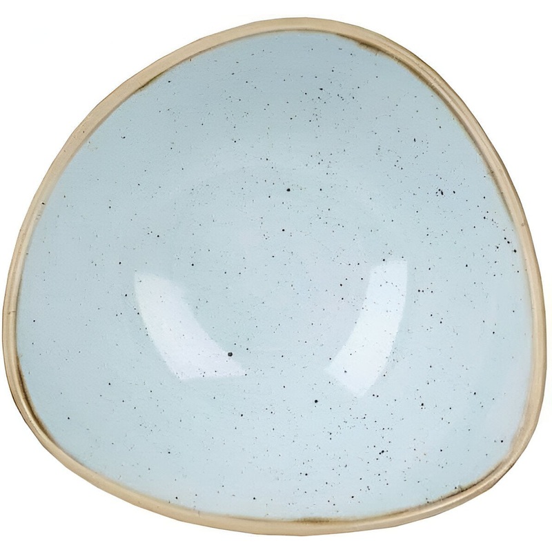 Churchill - 6" Super Vitrified Stonecast Duck Egg Blue Triangle Bowl, Pack of 12 - SDESTRB61