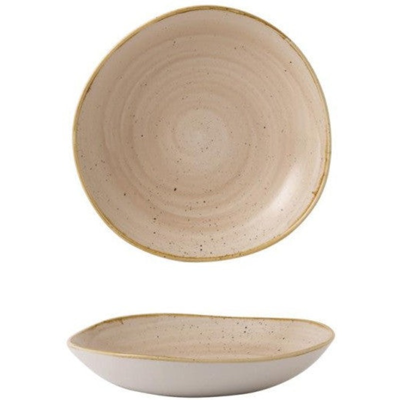 Churchill - 9.9" Super Vitrified Nutmeg Cream Stonecast Bowl, Pack of 12 - SNMSOGB11
