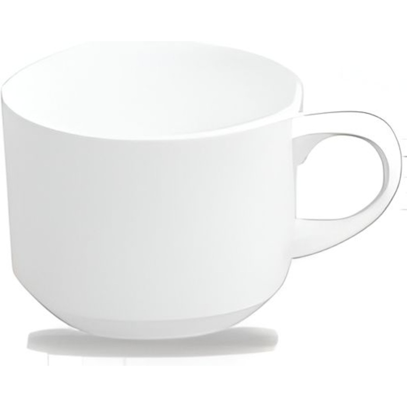 Churchill - Alchemy 7 Oz White Stacking Tea Cup, Pack of 24 - APRASC71
