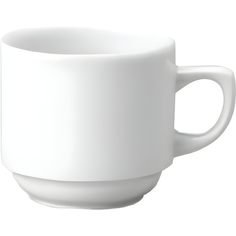 Churchill - Holloware 3 Oz Super Vitrified White Mocha Coffee Cup, Pack of 24 - WHCCM1