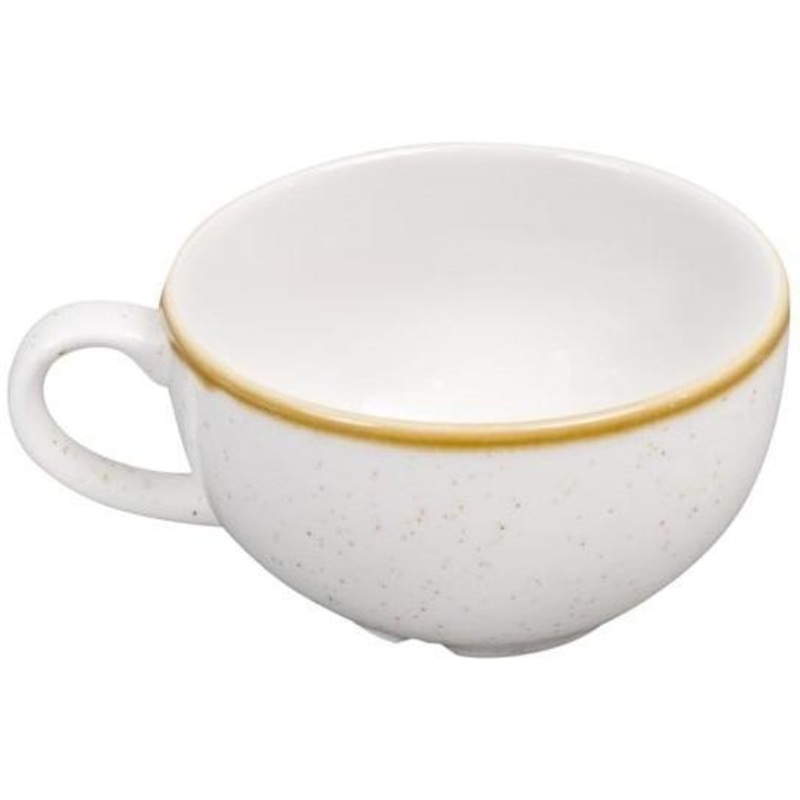Churchill - Stonecast 4.3" Super Vitrified Barley White Cappuccino Cup, Pack of 12 - SWHSCB281