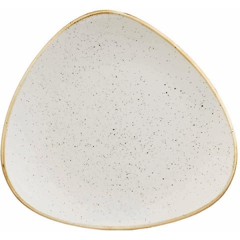 Churchill - Stonecast 7.25" Super Vitrified Barley White Triangle Bowl, Pack of 12 - SWHSTRB71