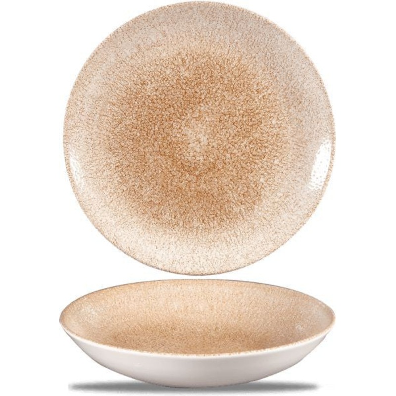 Churchill - Super Vitrified 9.75" Studio Prints Raku Garnet Orange Large Coupe Bowl, Pack of 12 - RKGOEVB91