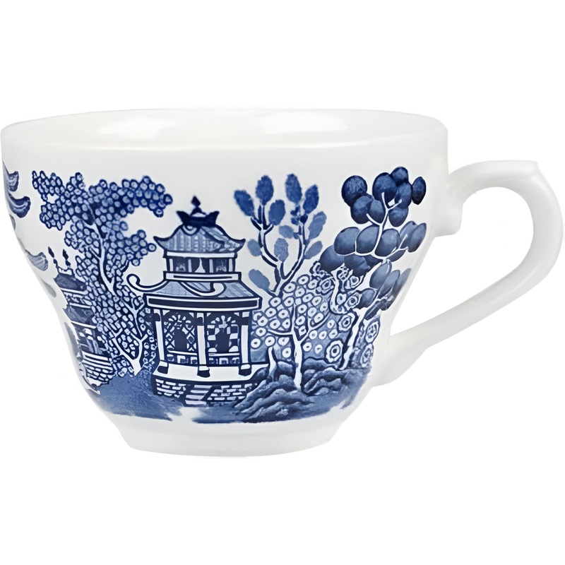 Churchill - Vintage Prints 3.5" Super Vitrified Blue Willow Georgian Tea Cup, Pack of 12 - BWLGTC71